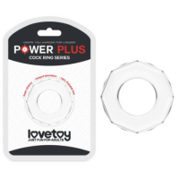 LOVETOY POWER PLUS TPE COCK RING "GEOMETRIC"- CLEAR LOVETOY POWER PLUS TPE COCK RING "GEOMETRIC"- CLEAR